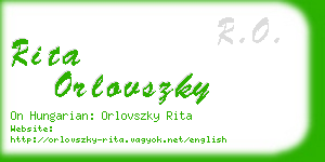 rita orlovszky business card